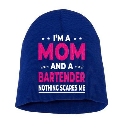 Bartender Mom Funny Bartending Bar Drinks  Short Acrylic Beanie