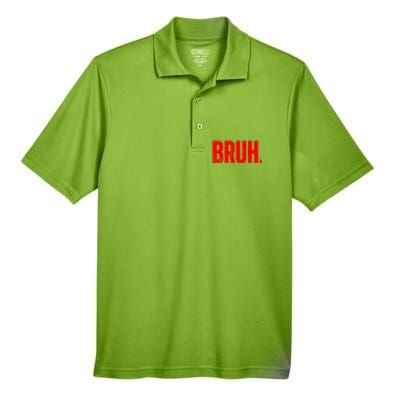 Bruh Meme Funny Saying Brother Greeting Teens Funny Gift Men's Origin Performance Pique Polo