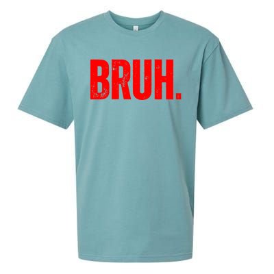 Bruh Meme Funny Saying Brother Greeting Teens Funny Gift Sueded Cloud Jersey T-Shirt