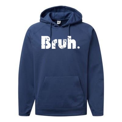 Bruh Meme Funny Saying Brother Greeting Teens Gift Performance Fleece Hoodie