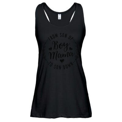 Boy Mama From Son Up To Sun Down MotherS Day Funny Mom Ladies Essential Flowy Tank
