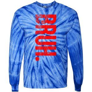 Bruh Meme Funny Saying Brother Greeting Teens Gift Tie-Dye Long Sleeve Shirt