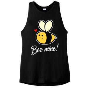 Bee Mine For Couples Heart Lovee Valentines Day Gift Ladies PosiCharge Tri-Blend Wicking Tank