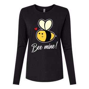 Bee Mine For Couples Heart Lovee Valentines Day Gift Womens Cotton Relaxed Long Sleeve T-Shirt