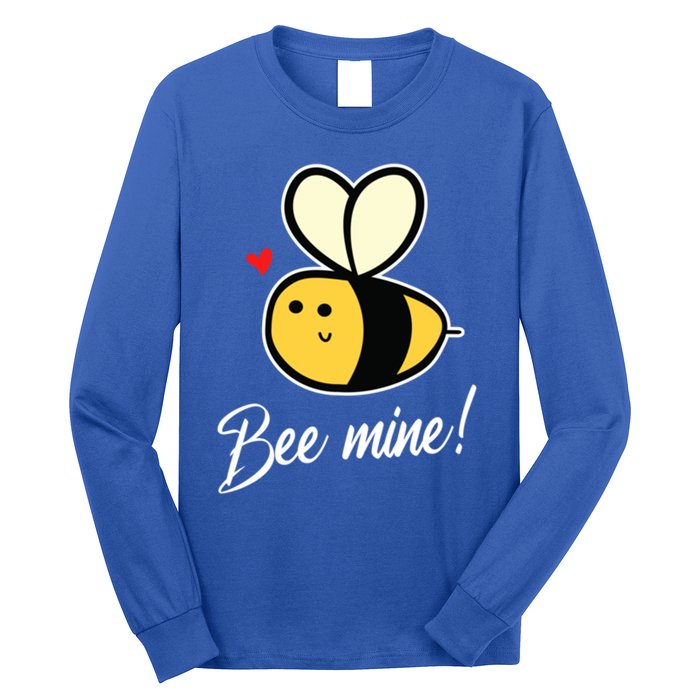 Bee Mine For Couples Heart Lovee Valentines Day Gift Long Sleeve Shirt