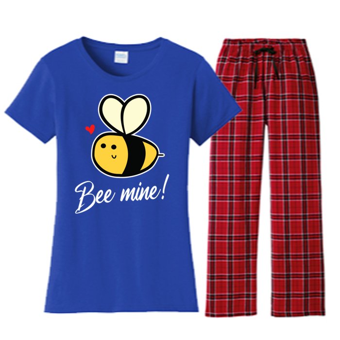 Bee Mine For Couples Heart Lovee Valentines Day Gift Women's Flannel Pajama Set