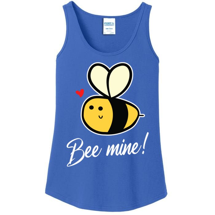 Bee Mine For Couples Heart Lovee Valentines Day Gift Ladies Essential Tank