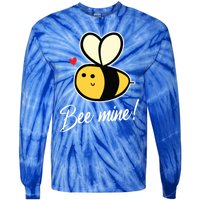 Bee Mine For Couples Heart Lovee Valentines Day Gift Tie-Dye Long Sleeve Shirt