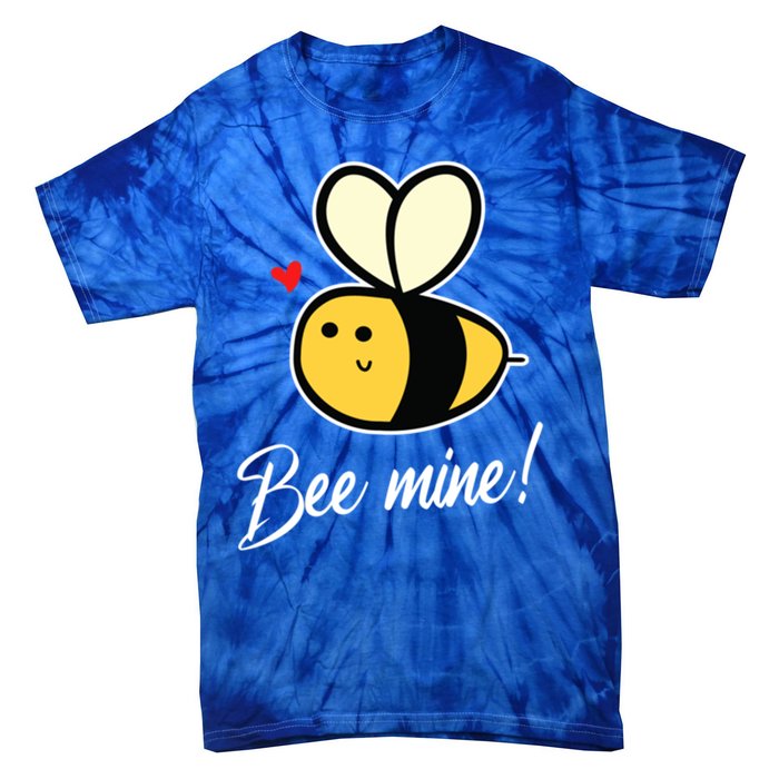 Bee Mine For Couples Heart Lovee Valentines Day Gift Tie-Dye T-Shirt