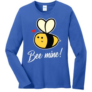 Bee Mine For Couples Heart Lovee Valentines Day Gift Ladies Long Sleeve Shirt