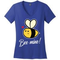 Bee Mine For Couples Heart Lovee Valentines Day Gift Women's V-Neck T-Shirt