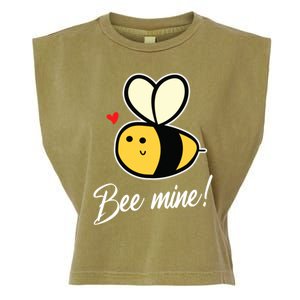 Bee Mine For Couples Heart Lovee Valentines Day Gift Garment-Dyed Women's Muscle Tee