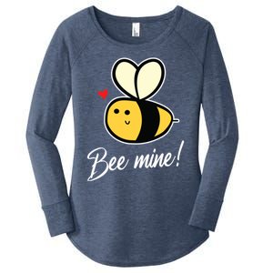 Bee Mine For Couples Heart Lovee Valentines Day Gift Women's Perfect Tri Tunic Long Sleeve Shirt