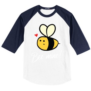 Bee Mine For Couples Heart Lovee Valentines Day Gift Baseball Sleeve Shirt