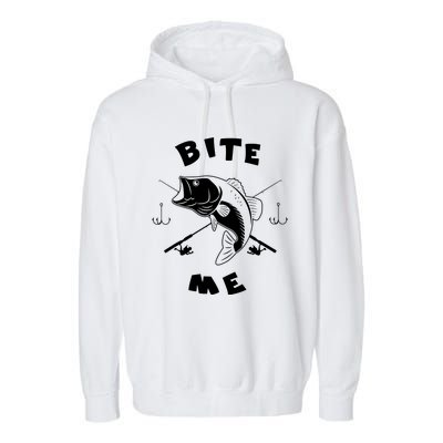 Bite Me Fishing Hook Fisherman Fishing Lovers Fans Legends Garment-Dyed Fleece Hoodie