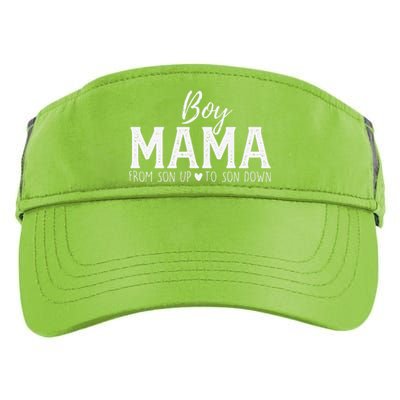 Boy Mama From Son Upto Son Down Funny MotherS Day Fun Mom Adult Drive Performance Visor