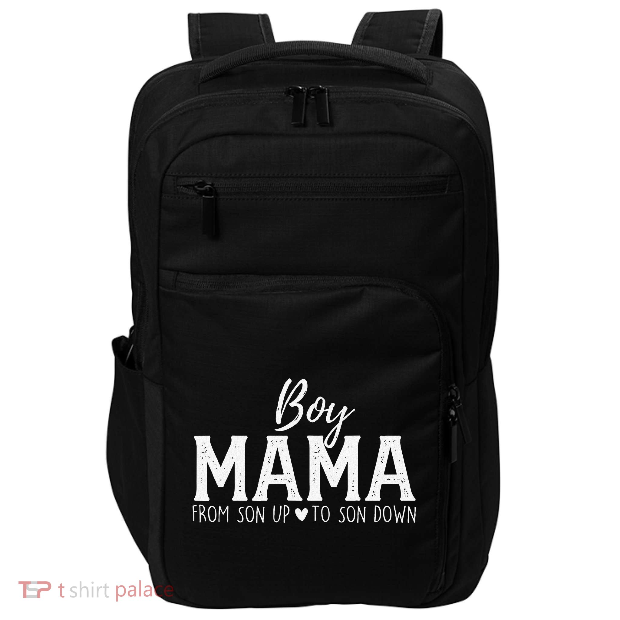 Boy Mama From Son Upto Son Down Funny MotherS Day Fun Mom Impact Tech Backpack