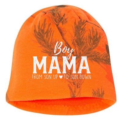 Boy Mama From Son Upto Son Down Funny MotherS Day Fun Mom Kati - Camo Knit Beanie