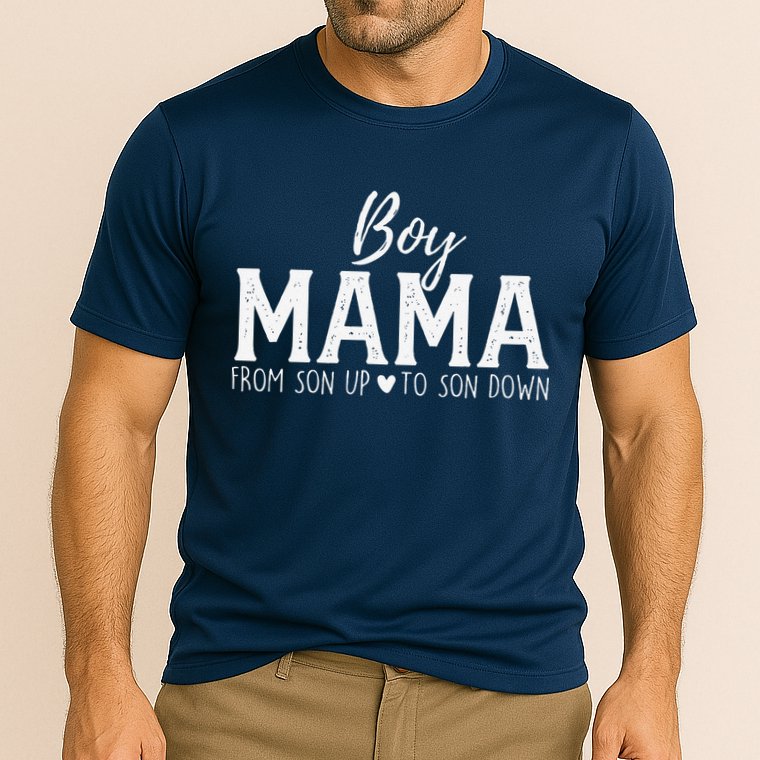 Boy Mama From Son Upto Son Down Funny MotherS Day Fun Mom Cooling Performance Crew T-Shirt