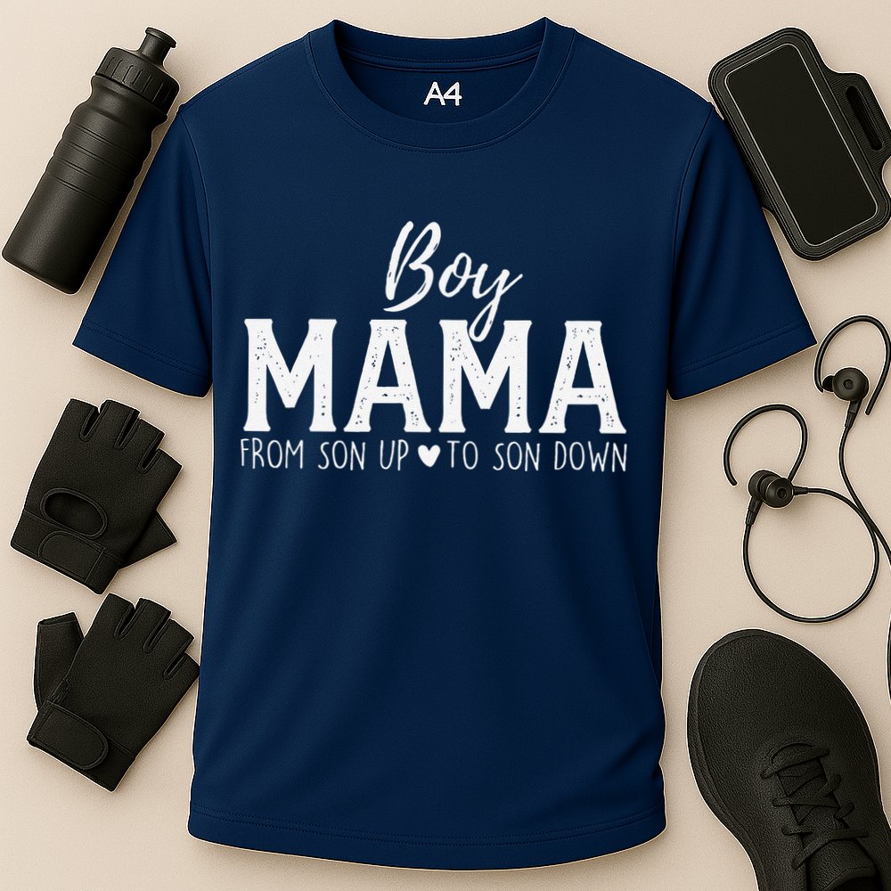 Boy Mama From Son Upto Son Down Funny MotherS Day Fun Mom Cooling Performance Crew T-Shirt
