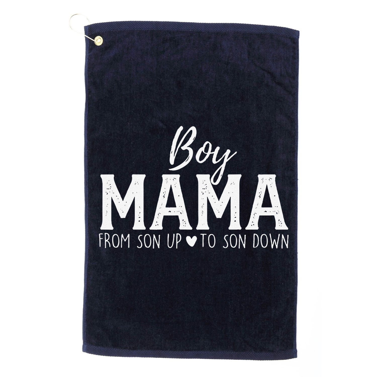 Boy Mama From Son Upto Son Down Funny MotherS Day Fun Mom Golf Towel