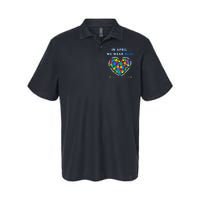 Blue Matching Family Puzzle Heart Support Autism Awareness Softstyle Adult Sport Polo