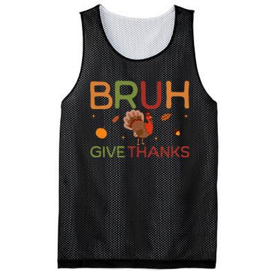 Bruh Meme Funny Thanksgiving Turkey Mesh Reversible Basketball Jersey Tank