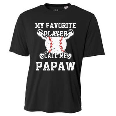 Baseball My Favorite Player Calls Me Papaw Cooling Performance Crew T-Shirt