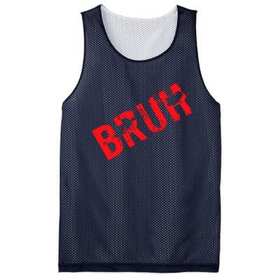 Bruh Meme Funny Saying Brother Greeting Teens Boy Mesh Reversible Basketball Jersey Tank