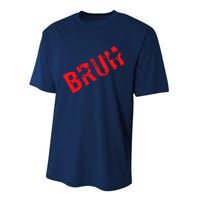 Bruh Meme Funny Saying Brother Greeting Teens Boy Performance Sprint T-Shirt