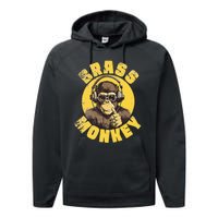 Brass Monkey Funny Cool Music Performance Fleece Hoodie