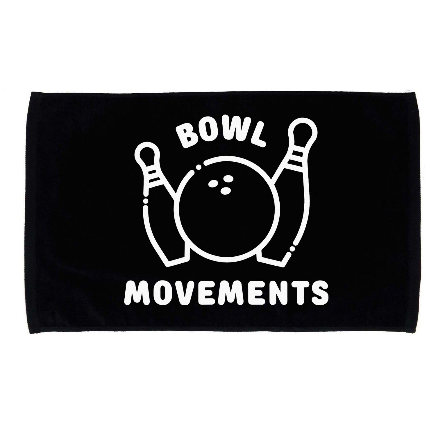 Bowl Movements Funny Bowling Team Microfiber Hand Towel