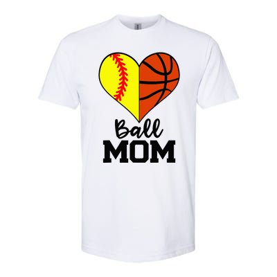 Ball Mom Funny Softball Basketball Player Mom Softstyle® CVC T-Shirt