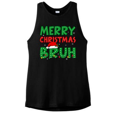 Bruh Meme Funny Saying Bro Greeting Teens Christmas Ladies PosiCharge Tri-Blend Wicking Tank