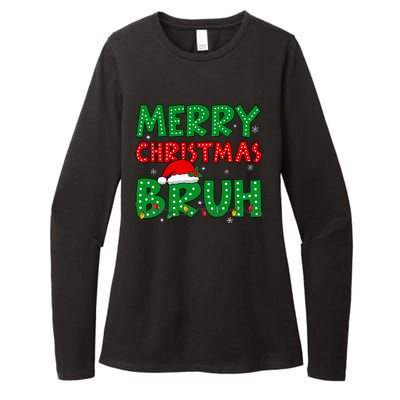 Bruh Meme Funny Saying Bro Greeting Teens Christmas Womens CVC Long Sleeve Shirt