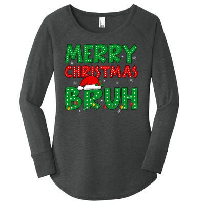 Bruh Meme Funny Saying Bro Greeting Teens Christmas Women's Perfect Tri Tunic Long Sleeve Shirt