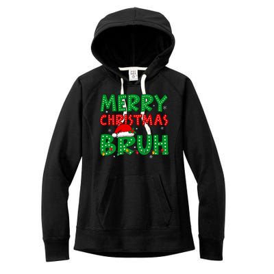 Bruh Meme Funny Saying Bro Greeting Teens Christmas Women's Fleece Hoodie