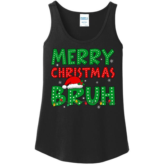 Bruh Meme Funny Saying Bro Greeting Teens Christmas Ladies Essential Tank