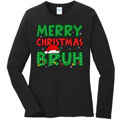 Bruh Meme Funny Saying Bro Greeting Teens Christmas Ladies Long Sleeve Shirt