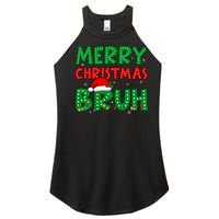 Bruh Meme Funny Saying Bro Greeting Teens Christmas Women's Perfect Tri Rocker Tank