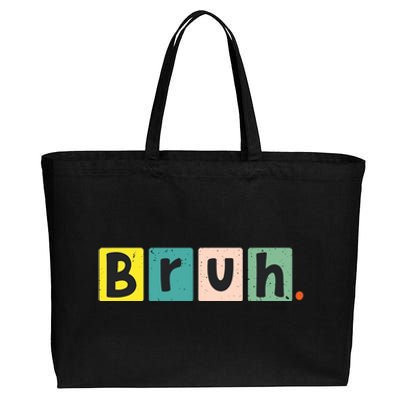 Bruh Meme Funny Saying Brother Greeting Teen Cotton Canvas Jumbo Tote