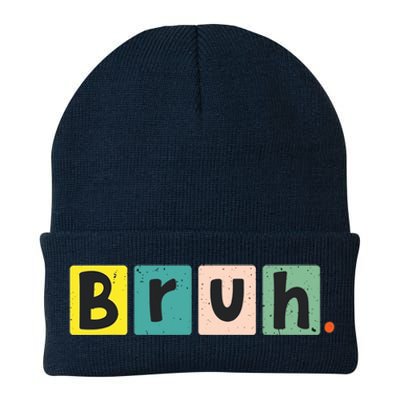 Bruh Meme Funny Saying Brother Greeting Teen Knit Cap Winter Beanie