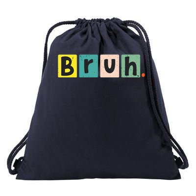 Bruh Meme Funny Saying Brother Greeting Teen Drawstring Bag