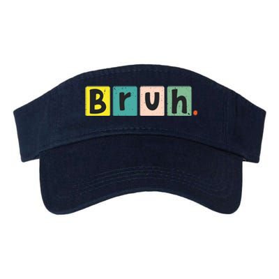 Bruh Meme Funny Saying Brother Greeting Teen Valucap Bio-Washed Visor