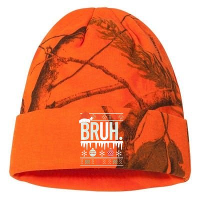 Bruh Meme Funny Christmas Santa Greeting Teens Xmas Kati Licensed 12" Camo Beanie