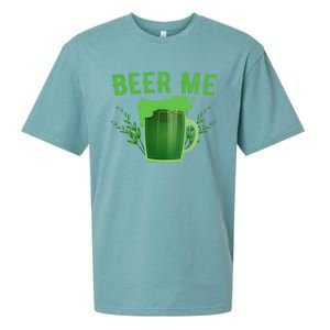 Beer Me Funny St Patricks Day Irish Ing Cute Gift Sueded Cloud Jersey T-Shirt