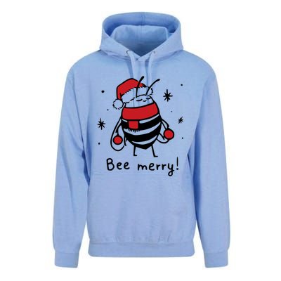 Bee Merry Funny Christmas Gift Bee Lover Unisex Surf Hoodie