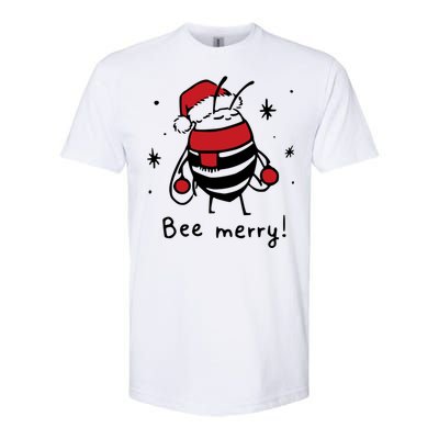 Bee Merry Funny Christmas Gift Bee Lover Softstyle CVC T-Shirt