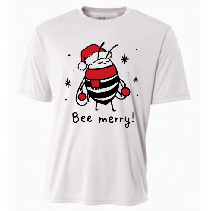 Bee Merry Funny Christmas Gift Bee Lover Cooling Performance Crew T-Shirt