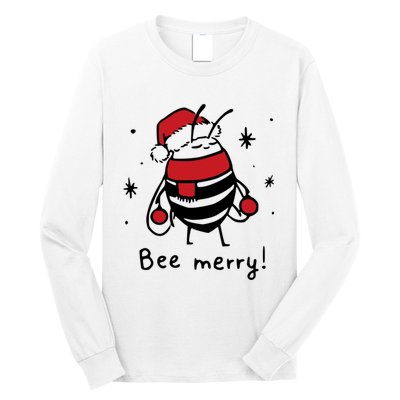 Bee Merry Funny Christmas Gift Bee Lover Long Sleeve Shirt